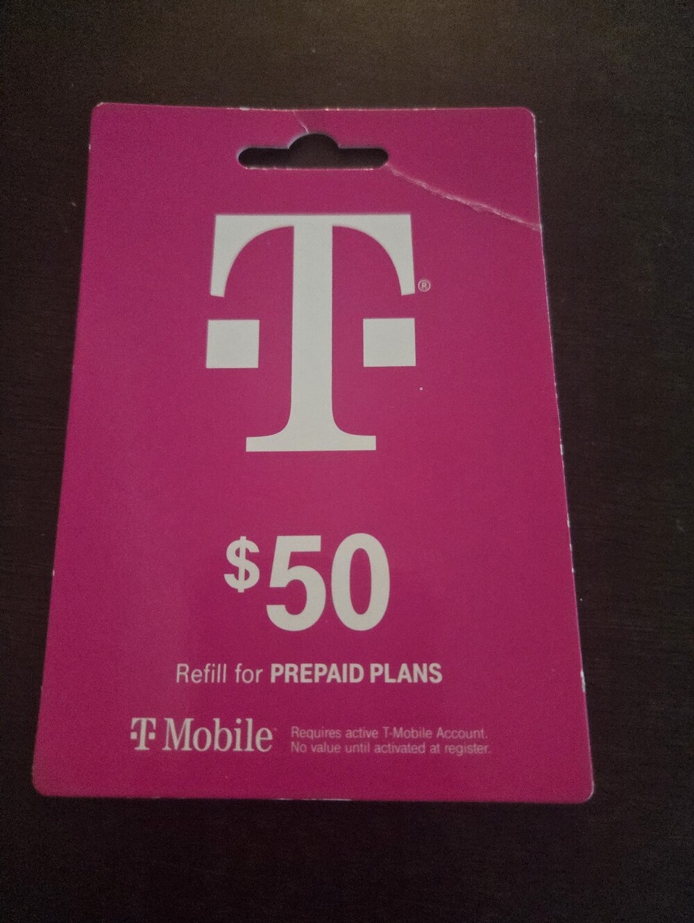 $50 Prepaid Refill Card - Pink